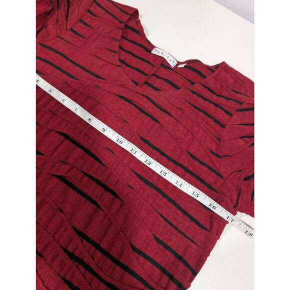 Habitat Dress Womens Small Red Black Textured Knit Knee Length - Picture 8 of 11